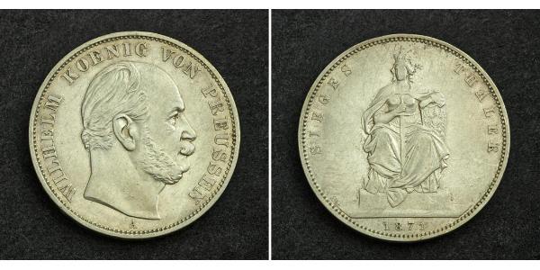 1 Thaler Reino de Prusia (1701-1918) Plata Wilhelm I, German Emperor (1797-1888)
