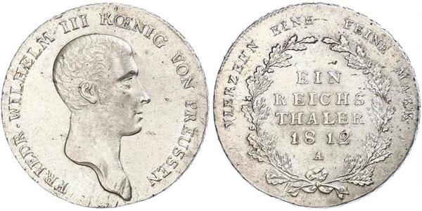 1 Thaler Reino de Prusia (1701-1918) Plata Federico Guillermo III de Prusia (1770 -1840)