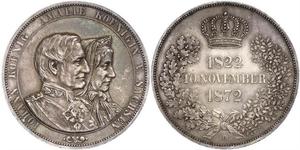 1 Thaler Reino de Sajonia (1806 - 1918) Plata Juan I de Sajonia