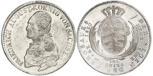 1 Thaler Reino de Sajonia (1806 - 1918) Plata Federico Augusto I de Sajonia