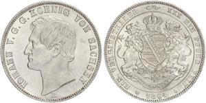 1 Thaler Reino de Sajonia (1806 - 1918) Plata Juan I de Sajonia