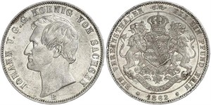 1 Thaler Reino de Sajonia (1806 - 1918) Plata Juan I de Sajonia