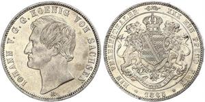 1 Thaler Reino de Sajonia (1806 - 1918) Plata Juan I de Sajonia