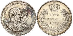 1 Thaler Reino de Sajonia (1806 - 1918) Plata Juan I de Sajonia