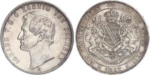 1 Thaler Reino de Sajonia (1806 - 1918) Plata Juan I de Sajonia