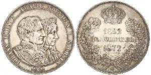 1 Thaler Reino de Sajonia (1806 - 1918) Plata Juan I de Sajonia