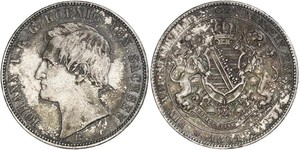 1 Thaler Reino de Sajonia (1806 - 1918) Plata Juan I de Sajonia