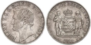 1 Thaler Reino de Sajonia (1806 - 1918) Plata Juan I de Sajonia