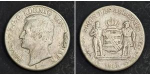 1 Thaler Reino de Sajonia (1806 - 1918) Plata Juan I de Sajonia