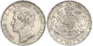 1 Thaler Reino de Sajonia (1806 - 1918) Plata Juan I de Sajonia