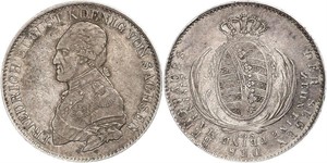 1 Thaler Reino de Sajonia (1806 - 1918) Plata Federico Augusto I de Sajonia