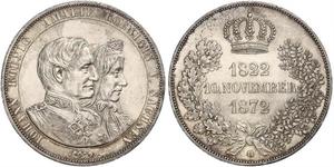 1 Thaler Reino de Sajonia (1806 - 1918) Plata Juan I de Sajonia