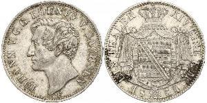 1 Thaler Reino de Sajonia (1806 - 1918) Plata Juan I de Sajonia