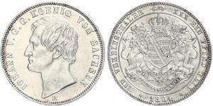 1 Thaler Reino de Sajonia (1806 - 1918) Plata Juan I de Sajonia