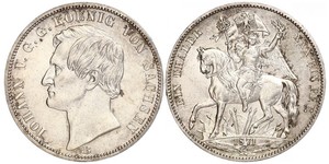 1 Thaler Reino de Sajonia (1806 - 1918) Plata Juan I de Sajonia