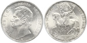 1 Thaler Reino de Sajonia (1806 - 1918) Plata Juan I de Sajonia