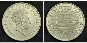 1 Thaler Reino de Sajonia (1806 - 1918) Plata 