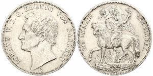 1 Thaler Reino de Sajonia (1806 - 1918) Plata Juan I de Sajonia