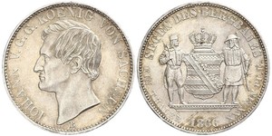 1 Thaler Reino de Sajonia (1806 - 1918) Plata Juan I de Sajonia