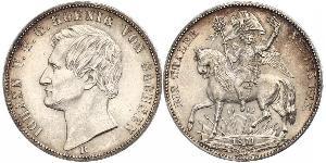 1 Thaler Reino de Sajonia (1806 - 1918) Plata Juan I de Sajonia