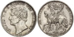 1 Thaler Reino de Sajonia (1806 - 1918) Plata Juan I de Sajonia