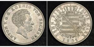 1 Thaler Reino de Sajonia (1806 - 1918) Plata 