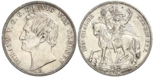 1 Thaler Reino de Sajonia (1806 - 1918) Plata Juan I de Sajonia