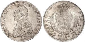 1 Thaler Reino de Sajonia (1806 - 1918) Plata Federico Augusto I de Sajonia