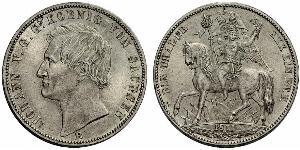 1 Thaler Reino de Sajonia (1806 - 1918) Plata Juan I de Sajonia