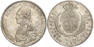 1 Thaler Reino de Sajonia (1806 - 1918) Plata Federico Augusto I de Sajonia