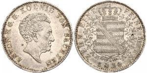 1 Thaler Reino de Sajonia (1806 - 1918) Plata 