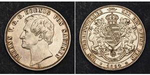 1 Thaler Reino de Sajonia (1806 - 1918) Plata Juan I de Sajonia