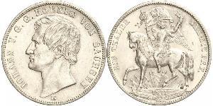 1 Thaler Reino de Sajonia (1806 - 1918) Plata Juan I de Sajonia