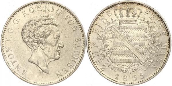 1 Thaler Reino de Sajonia (1806 - 1918) Plata 