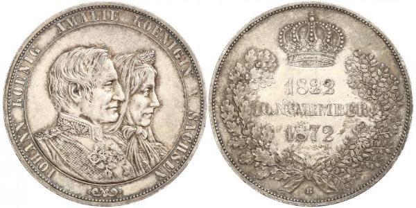 1 Thaler Reino de Sajonia (1806 - 1918) Plata Juan I de Sajonia
