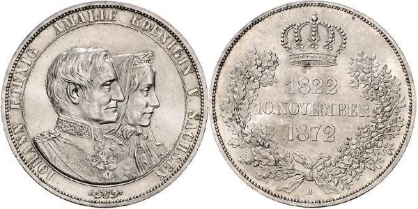 1 Thaler Reino de Sajonia (1806 - 1918) Plata Juan I de Sajonia