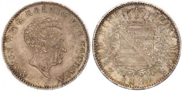 1 Thaler Reino de Sajonia (1806 - 1918) Plata 