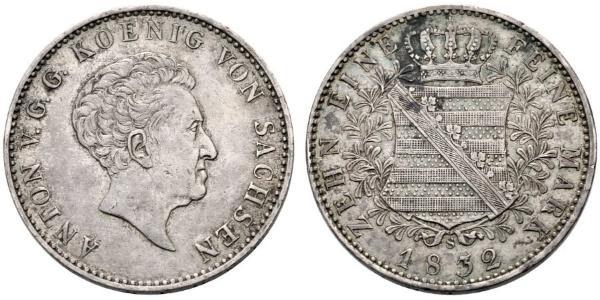 1 Thaler Reino de Sajonia (1806 - 1918) Plata 