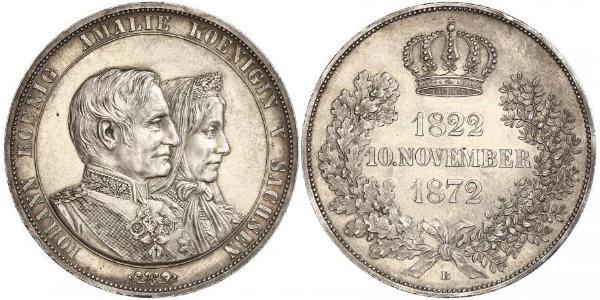 1 Thaler Reino de Sajonia (1806 - 1918) Plata Juan I de Sajonia