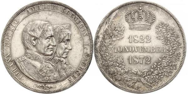 1 Thaler Reino de Sajonia (1806 - 1918) Plata Juan I de Sajonia