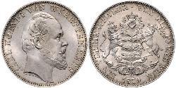 1 Thaler Reino de Wurtemberg (1806-1918) Plata Carlos I de Wurtemberg