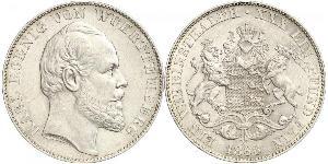 1 Thaler Reino de Wurtemberg (1806-1918) Plata Carlos I de Wurtemberg