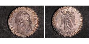 1 Thaler Reino de Wurtemberg (1806-1918) Plata Carlos I de Wurtemberg