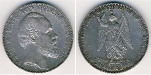 1 Thaler Reino de Wurtemberg (1806-1918) Plata Carlos I de Wurtemberg