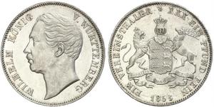 1 Thaler Reino de Wurtemberg (1806-1918) Plata Guillermo I de Wurtemberg