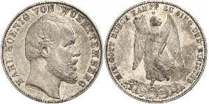 1 Thaler Reino de Wurtemberg (1806-1918) Plata Carlos I de Wurtemberg