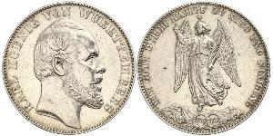 1 Thaler Reino de Wurtemberg (1806-1918) Plata Carlos I de Wurtemberg