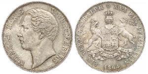 1 Thaler Reino de Wurtemberg (1806-1918) Plata Guillermo I de Wurtemberg