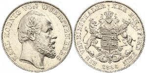 1 Thaler Reino de Wurtemberg (1806-1918) Plata Carlos I de Wurtemberg