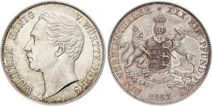 1 Thaler Reino de Wurtemberg (1806-1918) Plata Guillermo I de Wurtemberg